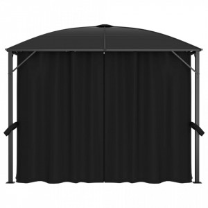 Pavilion cu perdele, antracit, 300 x 300 x 265 cm - V48600V