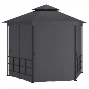 Pavilion cu pereți laterali, antracit, 3,1x2,7 m - V313933V - Img 3