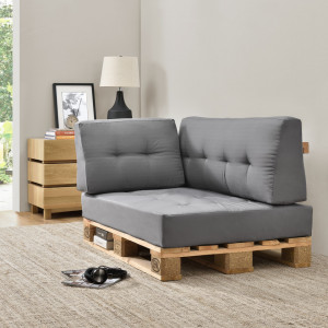 Perna sezut pentru mobilier paleti, 120 x 80 x 15 cm, gri deschis - P54694310