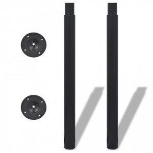 Picioare de masa telescopice, 2 buc, 710 mm - 1100 mm, negru - V242153V - Img 2