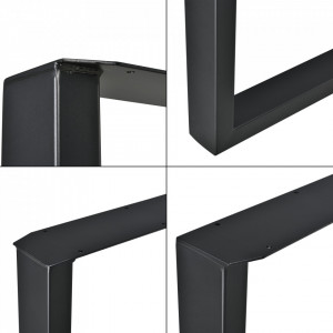 Picioare masa, set 2 buc, 100 x 72 cm, negru - P57353512 - Img 3