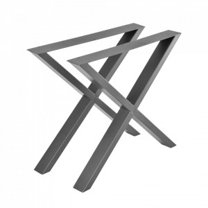 Picioare masa, set 2 buc, 79 x 72 cm, gri metal - P57353533 - Img 1