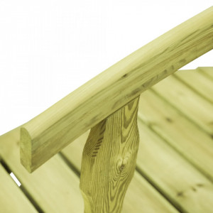 Pod de grădină cu balustradă, 170x74x105 cm, lemn de pin tratat - V49112V - Img 3