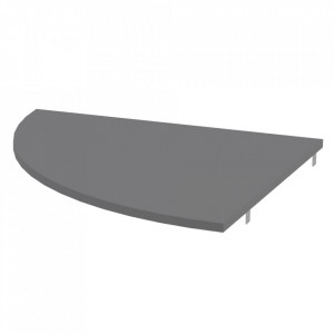 Raft de colţ pentru birou, living, hol, gri, 80x80 cm - TP281235