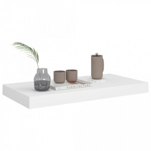 Raft de perete suspendat, alb, 50x23x3,8 cm, MDF - V323808V - Img 3
