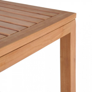 Raft depozitare baie, 4 niveluri, 42x42x165 cm, lemn tec masiv - V246500V - Img 3