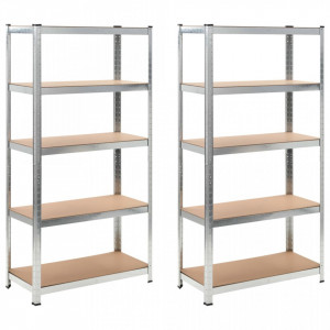 Rafturi de depozitare, 2 buc, 90 x 40 x 180 cm, MDF - V144812V - Img 1