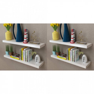 Rafturi de perete, 4 buc., alb, 80 cm - V275998V