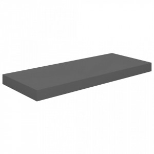 Rafturi de perete, 4 buc., gri extralucios, 60x23,5x3,8 cm, MDF - V323792V - Img 4