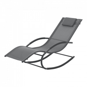 Scaun balansoar gradina, 150 Kg, gri inchis - P79634890 - Img 3