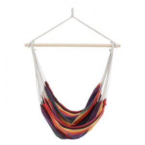 Scaun balansoar suspendabil, hamac, leagăn agăţat, alb, 100x130 cm - TP279241 - Img 10