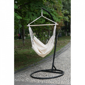 Scaun balansoar suspendabil, leagăn agăţat, alb, 100x130 cm - TP300321 - Img 3