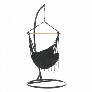 Scaun balansoar suspendabil, leagăn agăţat, gri, 100x130x55 cm - TP267825