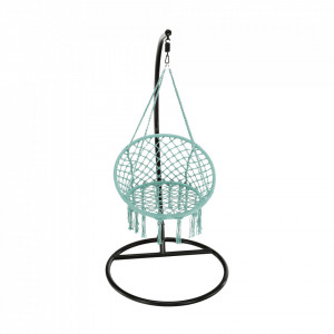 Scaun balansoar suspendabil, leagăn agăţat, mentol, 80x120 cm - TP274290 - Img 15