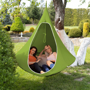 Scaun balansoar suspendabil, leagăn agăţat, verde, 150x150x150 cm - TP262377 - Img 10