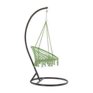 Scaun balansoar suspendabil, leagăn agăţat, verde, 80x120 cm - TP295534 - Img 6