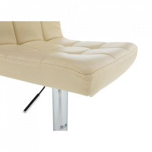 Scaun bar, piele ecologică bej/crom - TP175172 - Img 16