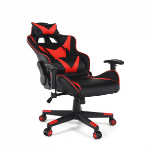 Scaun de birou cu difuzoare Bluetooth, gaming, negru și roşu, 66x60x125-133 cm - TP279411 - Img 9