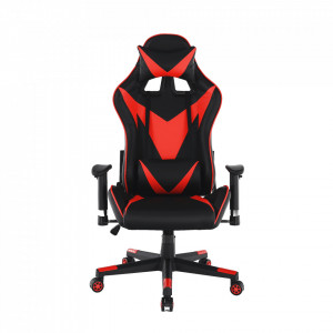 Scaun de birou cu difuzoare Bluetooth, gaming, negru și roşu, 66x60x125-133 cm - TP279411 - Img 16