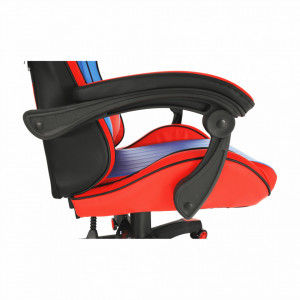 Scaun de birou, gaming, albastru și roşu, 64x60x122-132 cm - TP279408 - Img 4