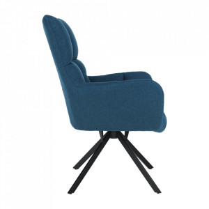 Scaun de design ţesătură albastru petrol - TP276608 - Img 7