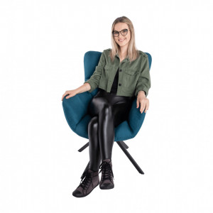 Scaun de design ţesătură albastru petrol - TP276608 - Img 19
