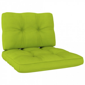 Scaun de grădină cu perne verde aprins, lemn de pin tratat - V3065752V - Img 4