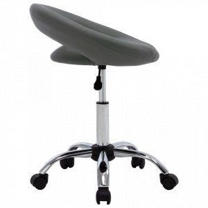 Scaun de lucru pivotant, gri, piele ecologica - V323668V - Img 3