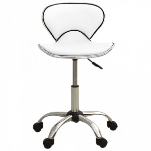 Scaun de salon spa, alb, piele ecologica - V323673V - Img 2