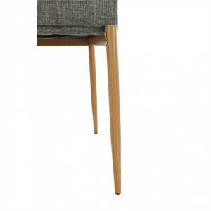 Scaun, material textil gri deschis/cadru metalic fag - TP203808 - Img 11