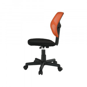 Scaun rotativ, portocaliu și negru, 39x49x78-90 cm - TP234339 - Img 9