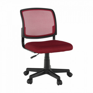 Scaun rotativ, roşu și negru, 47x80/91x42 cm - TP265167 - Img 13