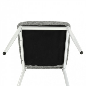 Scaun, textil gri deschis/metal alb - TP201232 - Img 10