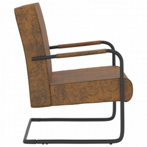 Scaun tip consolă, maro, material textil - V325734V - Img 3