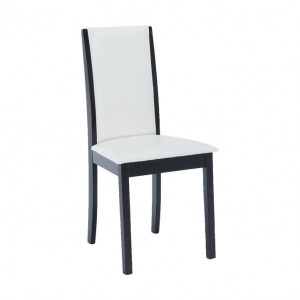 Scaun, wenge/piele eco alb - TP203071