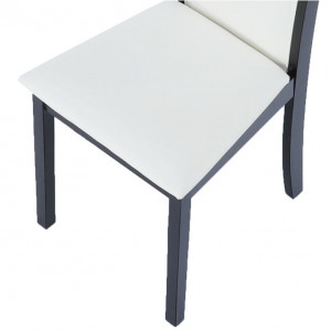 Scaun, wenge/piele eco alb - TP203071 - Img 3