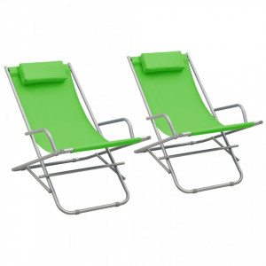 Scaune balansoar, 2 buc., verde, oțel - V310339V - Img 2