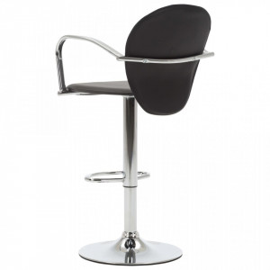Scaune de bar cu brate, 2 buc., negru, piele ecologica - V249700V - Img 4