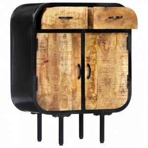 Servanta, 60x30x75 cm, lemn masiv de mango si fier - V247918V - Img 2
