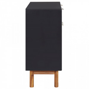 Servanta, 90 x 33,5 x 75 cm, lemn masiv de acacia si MDF - V289902V - Img 3