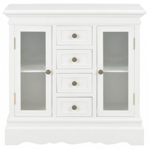 Servantă, alb, 70x28x70 cm, lemn masiv de pin - V280027V