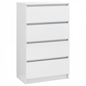 Servanta, alb extralucios, 60 x 35 x 98,5 cm, PAL - V800537V - Img 2