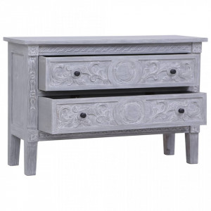 Servantă cu 2 sertare, 90x30x60 cm, lemn masiv de mahon - V283851V