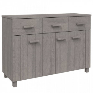 Servantă, gri deschis, 113x40x80 cm, lemn masiv de pin - V340443V