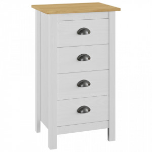 Servanta Hill Range, alb, 46 x 35 x 80 cm, lemn masiv de pin - V288914V