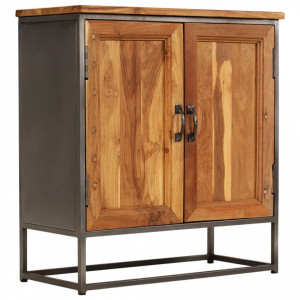 Servanta, lemn de tec reciclat si otel 65x30x70 cm - V246279V