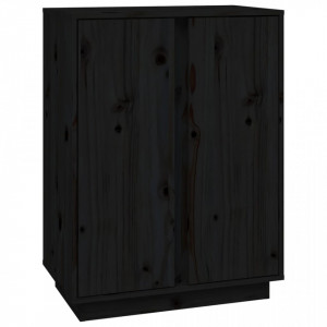 Servantă, negru, 60x35x80 cm, lemn masiv de pin - V814493V - Img 1