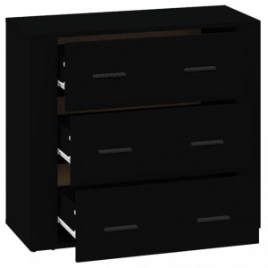 Servantă, negru, 80x33x70 cm, lemn prelucrat - V816577V - Img 4