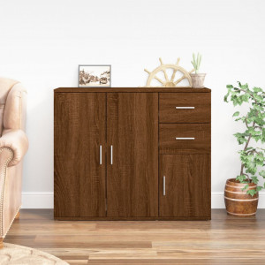 Servantă, stejar maro, 91x29,5x75 cm, lemn prelucrat - V823276V - Img 2