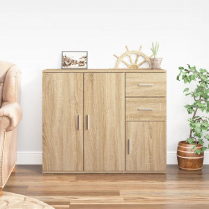 Servantă, stejar sonoma, 91x29,5x75 cm, lemn prelucrat - V823272V - Img 2